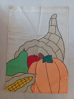 #ad Thanksgiving Holiday Yard Garden Decorative Flag Pumpkin Corn 39quot; x 27quot; $8.98