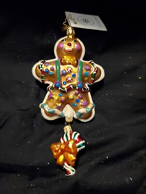 #ad Christopher Radko Ornament SPICE FROST FOLKS 6quot; Gingerbread Boy $60.00