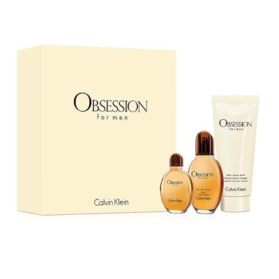 #ad Calvin Klein Obsession for Men 3 pc. Gift Set 10.5 oz EDT 3.4Balm $34.00