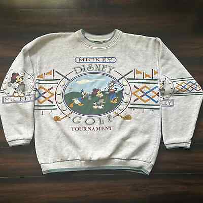 #ad Mickey Disney Golf Tournament All Over Print Vintage 90s Crewneck Sweatshirt USA $54.00