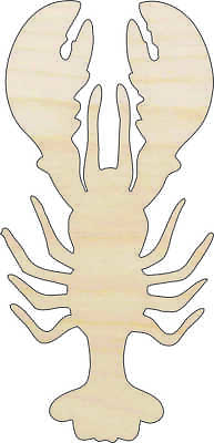 #ad Lobster Laser Cut Wood Shape SEA16 $39.64