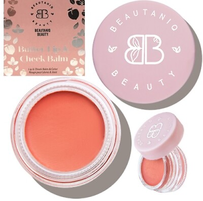 #ad Beautaniq Beauty Butter Lip amp; Cheek Balm Peach Blush 4g full size new with box $15.20