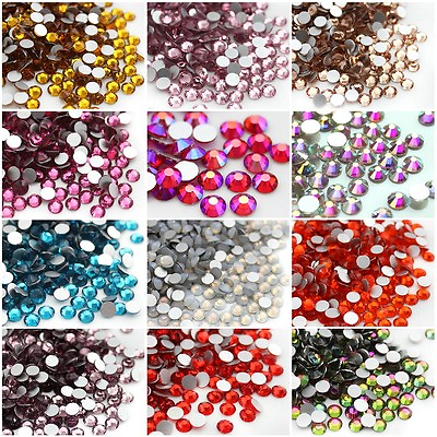 #ad 1440pcs Glitter Nail Art Rhinestones Flatback Crystals Gems 3D Nails Decoration $2.86