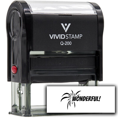 #ad Vivid Stamp Wonderful Self Inking Rubber Stamp $10.44