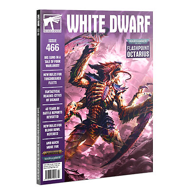 #ad White Dwarf Issue 466 July 2021 Warhammer 40k Age of Sigmar Fantasy THG $12.99