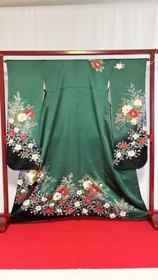 #ad Japanese Kimono “Furisode” Pure Silk $150.00