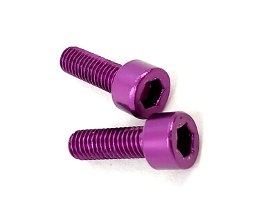 #ad Miles Wide Anodized Aluminum Bicycle Water Bottle Cage Bolts Purple $7.81