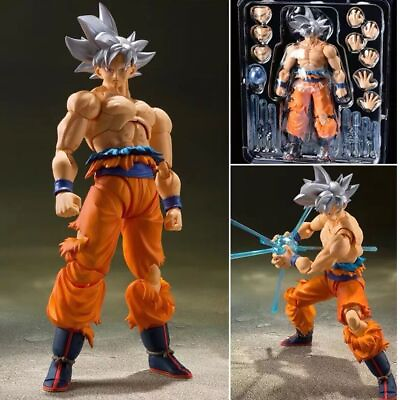 #ad 6quot;Anime Dragon Ball Z SHF Son Goku Ultra Instinct White Action Figure Toy Boxed $28.52