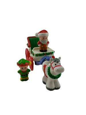 #ad Fisher Price Little People Tree Lighting Discovery Park Christmas Carriage Horse $39.97