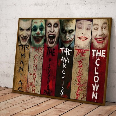 #ad Joker Movie Phoenix Joker Poster Halloween Movie Horror Poster Gift Poster $8.98