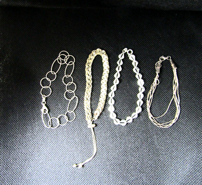 #ad Lot 4 Sterling Silver 925 Bracelets Bangles Shell Mexico 15.9g 7 10quot; $38.88
