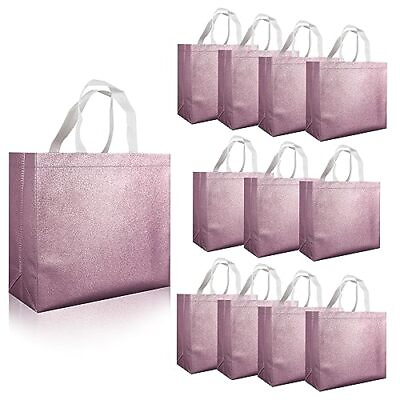 #ad #ad 12 Pcs Bling Glossy Pink Bridesmaid Gift Bags Bulk Reusable Gift Bags Bling N... $26.52