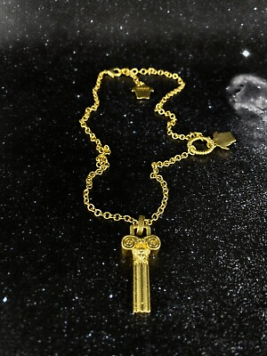 #ad Vintage Versace Necklace Gold Rare Charm Amulet Pendant $260.00