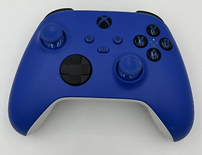 #ad OEM Microsoft Xbox One Shock Blue Wireless Controller Tested Working $24.99