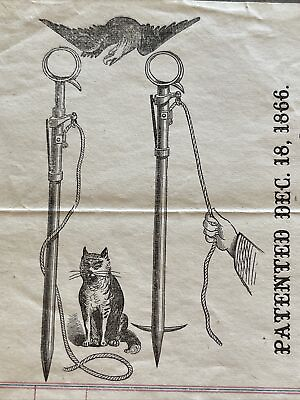 #ad 1867 Antique Blodgett Cat’s Claw Hay Fork Watertown NY Billhead Graphic Receipt $52.98