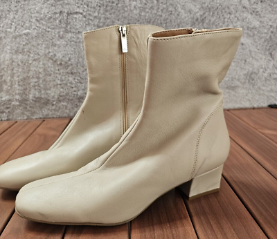 #ad NEW Aquatalia SELINI leather Women’s Boots Booties Cream Ivory Ladies 10 M $78.00