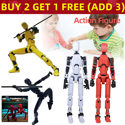 #ad US T13 Action FigureTitan 13 Action Figure Toy Robot3D Printed Jointed Movable $7.99