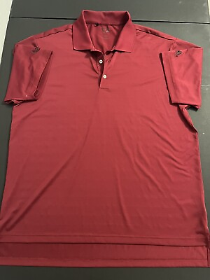 #ad Adidas Large Mens Climalite NBA Finals Logo Red Golf Polo Shirt Sports $10.99