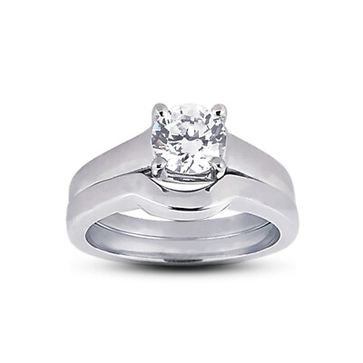#ad 2.81ct F VS2 Round Natural Certified Diamond 18k Classic Matching Bridal Set $21264.16