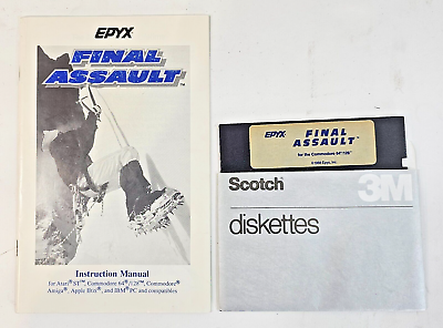 #ad Final Assault Commodore 64 128 1988 Authentic Game and Manual $16.38