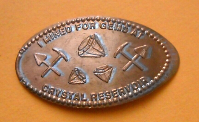 #ad Crystal Reservoir elongated penny Cascade CO USA cent I Mined Gems souvenir coin $2.99