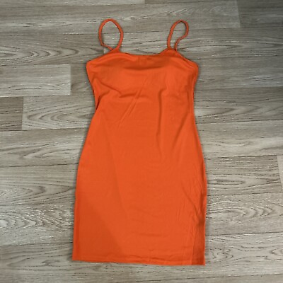 #ad New Look Dress Size XL Orange Bodycon $15.50
