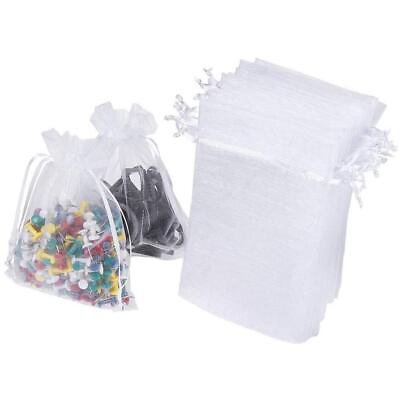 1 50PCS Sheer Drawstring Organza Bags Jewelry Pouches Gift Party Favor N8S6 $2.08