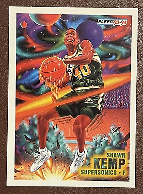 #ad Shawn Kemp 1993 94 Fleer Pro Visions #233 Seattle Sonics $1.95