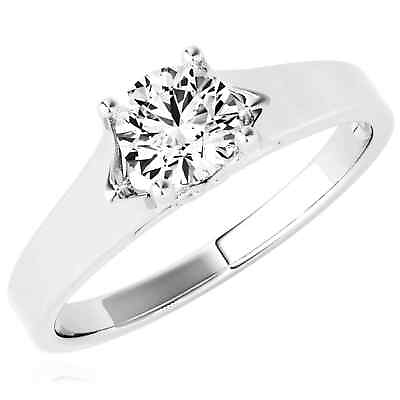 #ad 2CT Charles amp; Colvard Forever One Moissanite 14K White Gold Engagement Ring $1329.05
