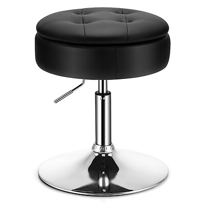 #ad Vanity Stool Adjustable 360° Swivel Storage Makeup Chair w Removable Tray $59.99