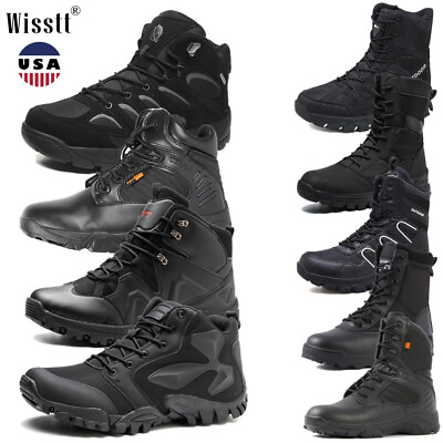 #ad Mens Tactical Military Boots Desert Combat Shoes Work Army Jungle Booties 6 12 $36.99