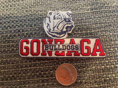 #ad Gonzaga Bulldogs Vintage Embroidered Iron On Patch 4” X 2.25” NICE $6.79
