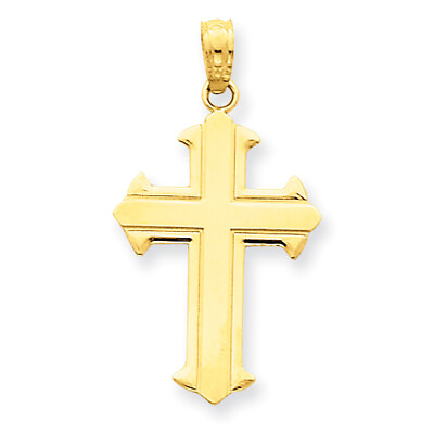 #ad 14k Yellow Gold Passion Cross Pendant D3521 $141.99