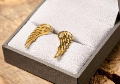 #ad Women Gold Plated Silver Wing shaped Earring Collection Special Gift Fashion $180.00