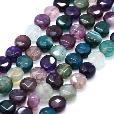 #ad 47pcs Natural Agate Faceted Round Beads Mini Stone Loose Spacer Beads Craft 8mm $9.65