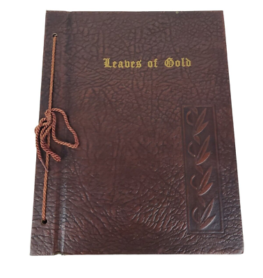 #ad Leaves Of Gold Book by Clyde Francis Lytle Leather Prayer Inspiration 1948 $10.00