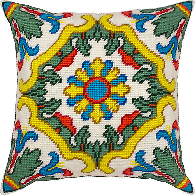 #ad DIY Needlepoint Pillow Kit quot;Celtic motifs. Autumnquot; 16quot;x16quot; 40x40 cm $44.99