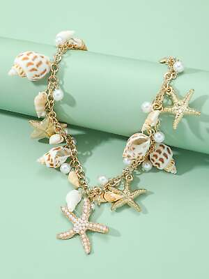 #ad Starfish amp; Conch Charm Necklace for Women Jewelry for Women Necklace Accessories $6.32
