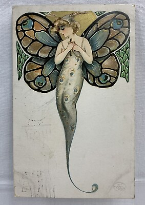 #ad #ad Schmucker Nouveau Beautiful Butterfly Girls Series L#x27;Envoi Detroit Pub. Co 1907 $139.99