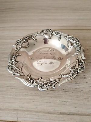 #ad Antique Tiffany amp; Co Sterling Silver Trinket Dish Presenation Long Island 1901 GBP 249.99