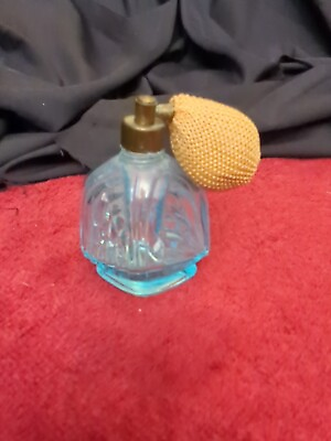 #ad Vintage cut glass Perfume Bottle with Mesh Atomizers $14.90