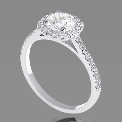 #ad H SI2 Round Cut Diamond Engagement Ring 0.95 CT 18K Yellow Gold Genuine $856.80