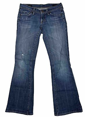 #ad COH Ingrid Women Size 26 Measure 28x30 Dark Low Rise Flare Denim Jeans $11.50
