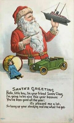 #ad German Christmas Santa Postcard c1904 $9.49