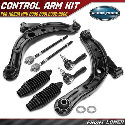 #ad 8x Front Lower Control Arm w Ball Joint amp; Tie Rod End for Mazda MPV 2000 2006 $101.99