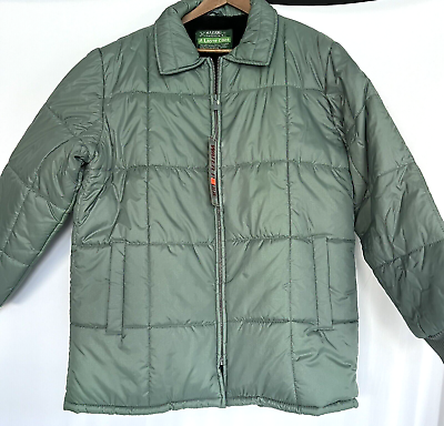 #ad NEW Haband COAT Men#x27;s Light Green Square Quilted 4 layer LARGE of Patterson NJ $49.99