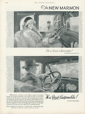 #ad 1926 Marmon Great Automobile Woman Fur Fred Mizen Artist Vintage Print Ad HB1 $15.99