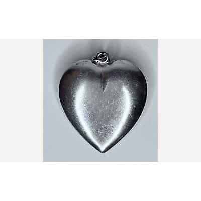 #ad Silver Heart pendant Vintage Jewelry $15.00