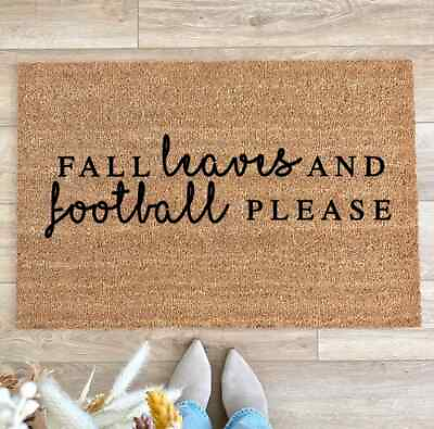 Doormat Fall Doormat Football Doormat New Home Gift Large Doormat Autumn Do $39.99