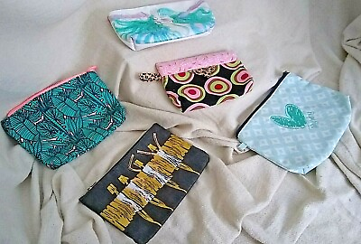 #ad Lot of Five Make up Cosmetic Bags Multi Colors and Brands $20.41